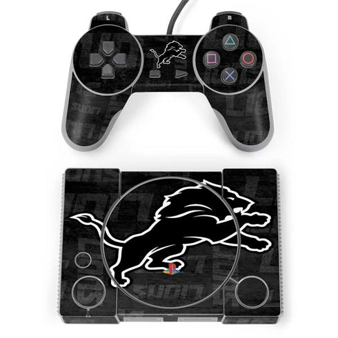 NFL Detroit Lions Black & White PlayStation Classic Bundle Skin